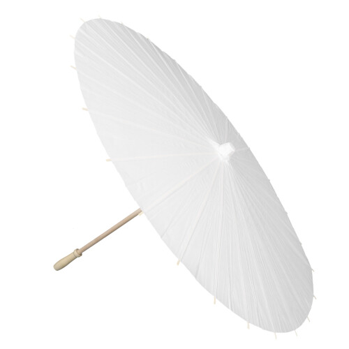3Pièces Ombrelles Blanches En Papier Main Pour Mariage Style Chinois 2