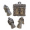 4Ensembles Boîtes De Prière Miniatures Argentées En Résine 3