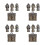 4Ensembles Boîtes De Prière Miniatures Argentées En Résine 4