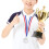 6Pièces Trophées Mini, Médailles Sport À Graver, Coloré 7