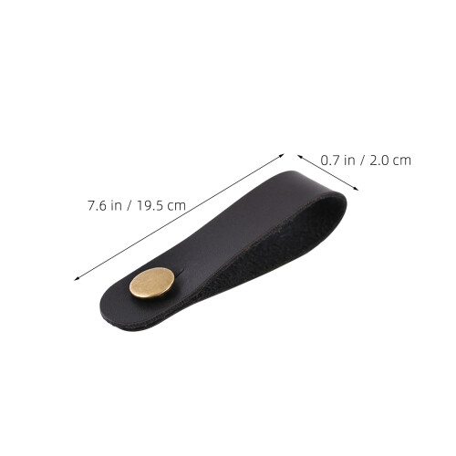 6Pièces Adaptateurs Cuir Boutons Pour Ukulélé Noir 2