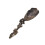 2Pcs Brass Vintage Tea Spoons Small Decorative Lotus-Shaped Tea Scoops 3