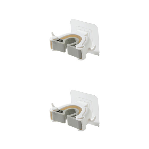 4Pcs Mop Adhesive Hooks White Stick Hook for Home Storage Use 2