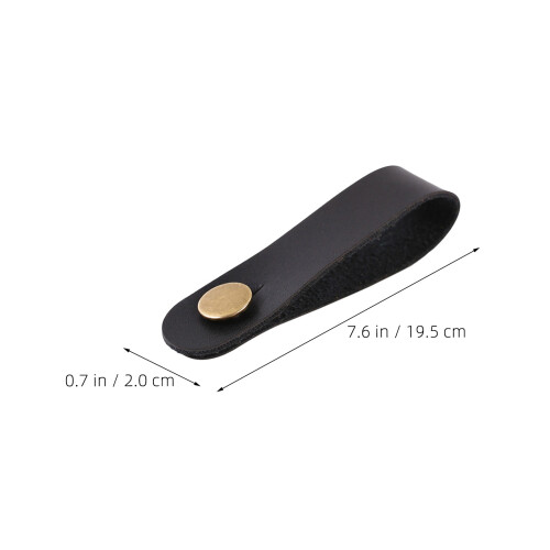 6Pièces Adaptateurs Cuir Boutons Pour Ukulélé Noir 1