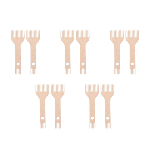 10Pièces À Beige En Bois Double-Face Pour Projets DIY 2