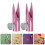 3Pièces Taille-Crayon Portable Aluminium Rose Forme U Usage Artistique 11