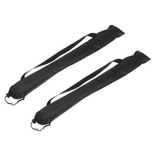 2Pcs Black Polyester Baseball Bat Bags Dual Carry Options for Home Use