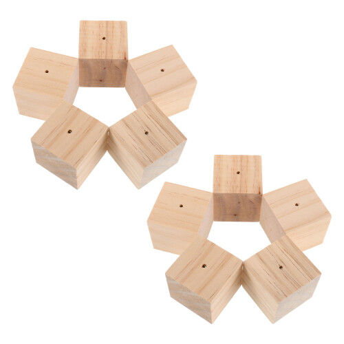 20Pièces Table De Placement Fleur En Bois Kaki Pour Décoration Gâteaux 1