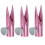 3Pièces Taille-Crayon Portable Aluminium Rose Forme U Usage Artistique 10