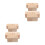 20Pièces Table De Placement Fleur En Bois Kaki Pour Décoration Gâteaux 10