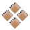 12Pcs Portable Roll Up Xiangqi Chess Mat Light Brown Dual-Sided 6
