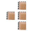 12Pcs Portable Roll Up Xiangqi Chess Mat Light Brown Dual-Sided 4