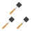 3Pcs Smooth Surface Graphite Mold for DIY Wood Branding Black Material 7