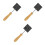 3Pcs Smooth Surface Graphite Mold for DIY Wood Branding Black Material 9