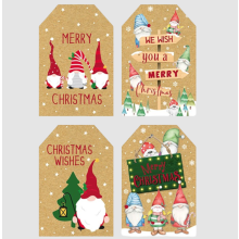 Pack Of 20 Gonk Kraft Christmas Gift Tags