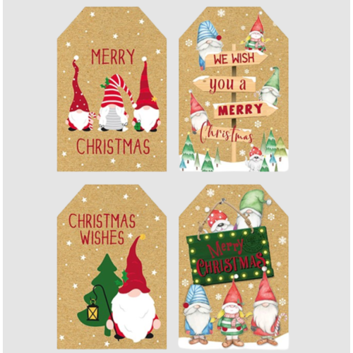 Pack Of 20 Gonk Kraft Christmas Gift Tags