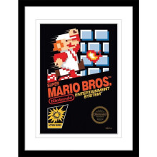 Super Mario NES Cover Framed Art Print