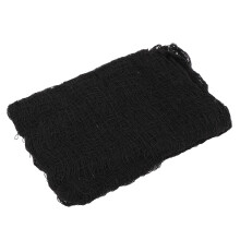Fazzoletto di garza spaventosa 2,7 m x 1,5 m, Nero, Decorazioni per feste riutilizzabili