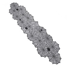 Schwarzer Spinnennetz-Tischläufer 18346 cm 7218,1 in