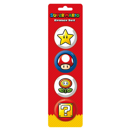 Super Mario Super Mario Essential Eraser (Pack of 4)