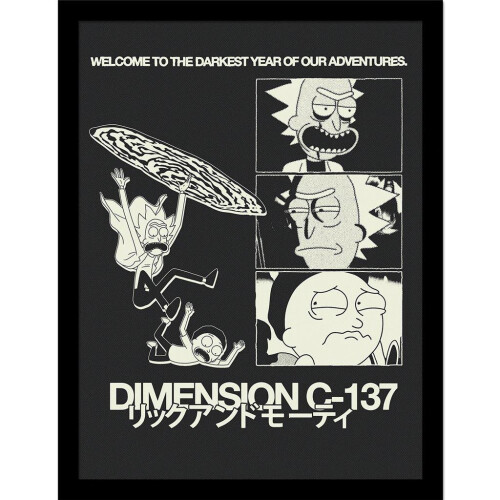 Rick And Morty Rick And Morty Dimension C-137 Framed Poster
