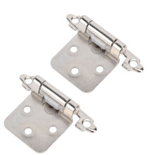 RV Steel 1/2in Overlay Self-Closing Cabinet Hinge for RV, Boat, Bathroom, Kitchen Nickel