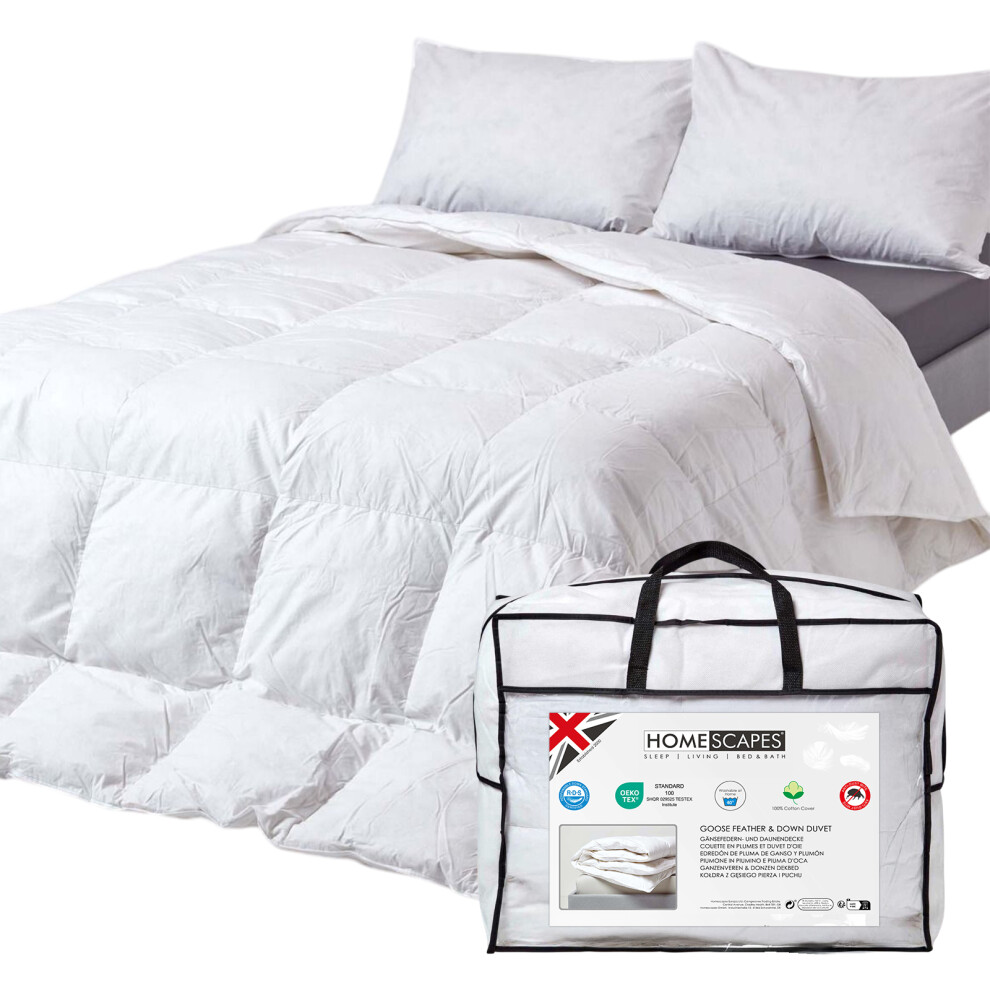 Homescapes (Double) Goose Feather And Down 2.5 Tog Summer Duvet
