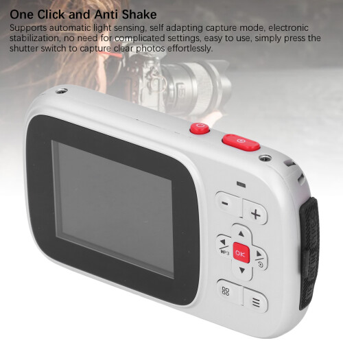 Digital Camera 72MP 2.5K 16x Zoom Auto Focus 2.4" IPS Screen Silver 2