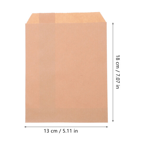 100Stk Kraftpapierbeutel Für Gebäck Süßes Verpackung Khaki 1