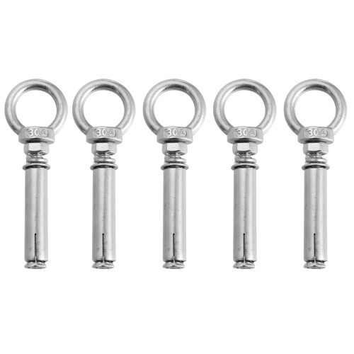 10Pcs Silver Expansion Eye Bolts Rustproof Lifting Device Parts 2