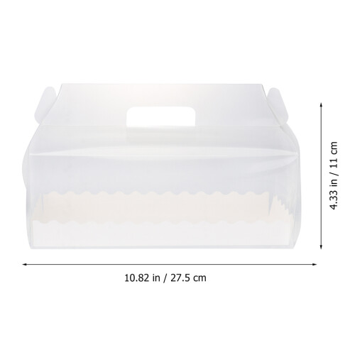 5 Pcs Portable Roll Cake Boxes Plastic Dessert Wrapping Containers 1