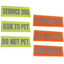 30Stk Hundegeschirr Aufnäher Service Patch Reflektierend