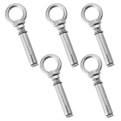 10Pcs Silver Expansion Eye Bolts Rustproof Lifting Device Parts 1