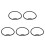 5Pcs Adjustable Black Silicone Diving Collar with Regulator Holders 9