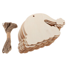 100Pcs Paintable Wood Santa Hat Ornaments Beige Holiday Craft Supplies