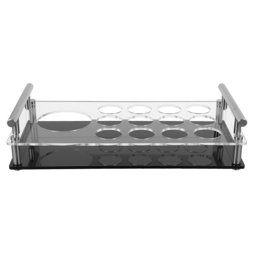 3Pcs Acrylic Organizer Tray Modern Glasses Holder for Bars