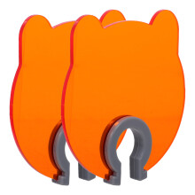 8Pcs Desk Nail Light Shield Orange Plastic Uv Lamp Eye Safety Cover