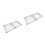 2Pièces Boîte De Rangement Clés Murale Aluminium Argenté Pour 7