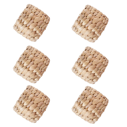 30Pcs Elegant Rustic Straw Wicker Napkin Rings for Wedding and Dining