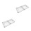 2Pièces Boîte De Rangement Clés Murale Aluminium Argenté Pour 6