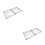 2Pièces Boîte De Rangement Clés Murale Aluminium Argenté Pour 9