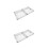 2Pièces Boîte De Rangement Clés Murale Aluminium Argenté Pour 5