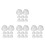 32Pcs Splash-Proof Transparent Shaker Bottle Lids Pc Plastic Covers 6