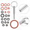 4Sets Coffee Maker Wrench Set Silicone Ring for Coffee Machine Repair 11