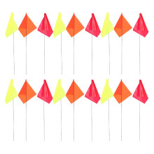 60Pcs Reusable PVC Small Flags for Yard Boundaries Lawn Survey Marking