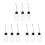 9Pcs White Plastic Oil Pot for Sewing Machine with Iron Spout Cap 7