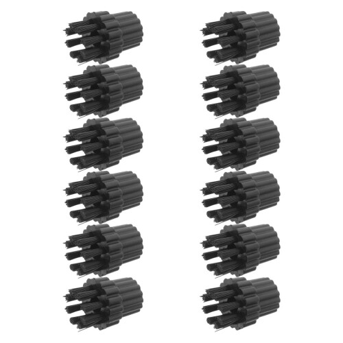 60Pcs Hard Surface Steam Cleaner Brush Heads Efficient Cleaning Black