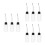 9Pcs White Plastic Oil Pot for Sewing Machine with Iron Spout Cap 8