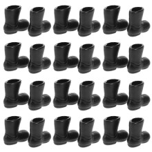 300Pcs Christmas Mini Santa Boots Black Plastic for Dollhouse Decor