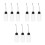 9Pcs White Plastic Oil Pot for Sewing Machine with Iron Spout Cap 9